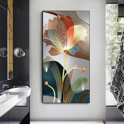 Abstract Flower Canvas Art