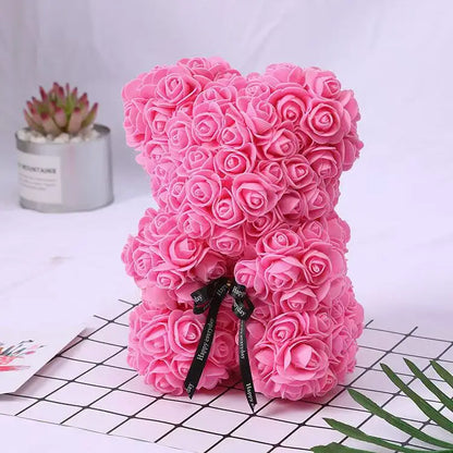 25cm Teddy Rose Flower Bear