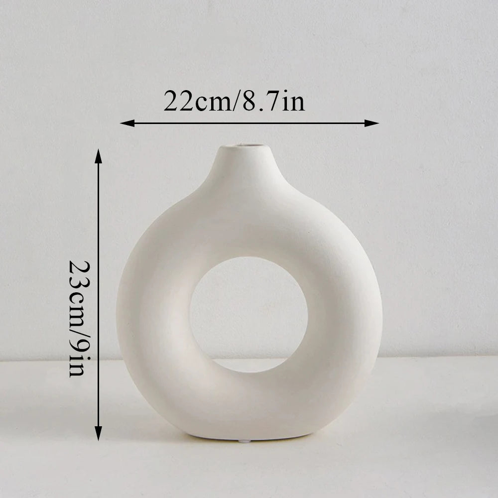 Ceramic Donut Flower Vase