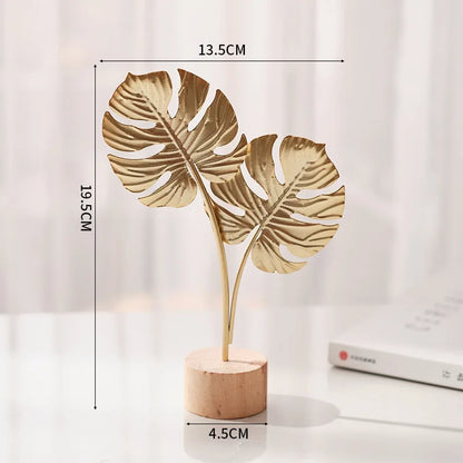 Golden Ginkgo Leaf Figurine