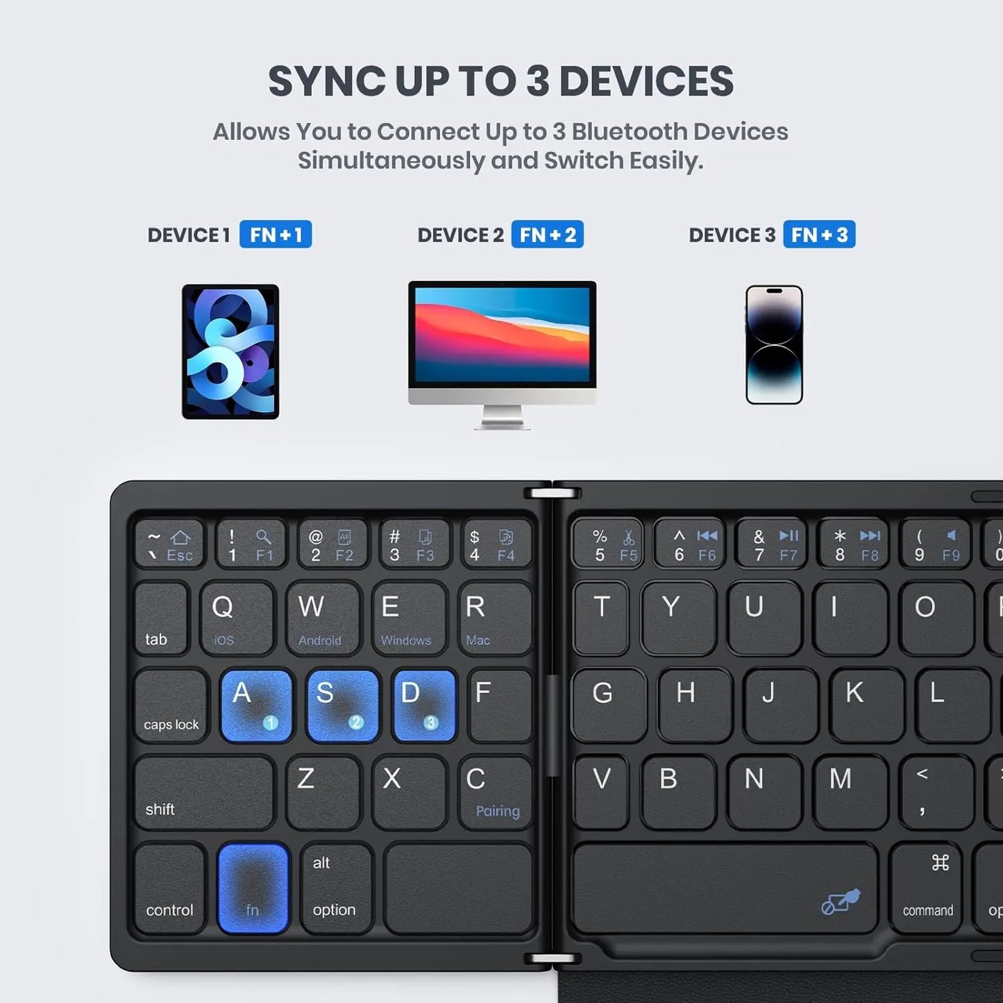 Portable Wireless Folding Keyboard