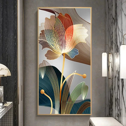 Abstract Flower Canvas Art