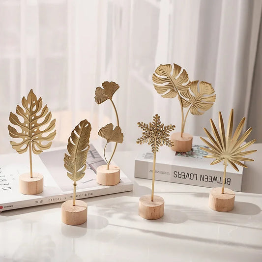 Golden Ginkgo Leaf Figurine