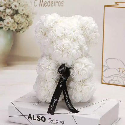 25cm Teddy Rose Flower Bear