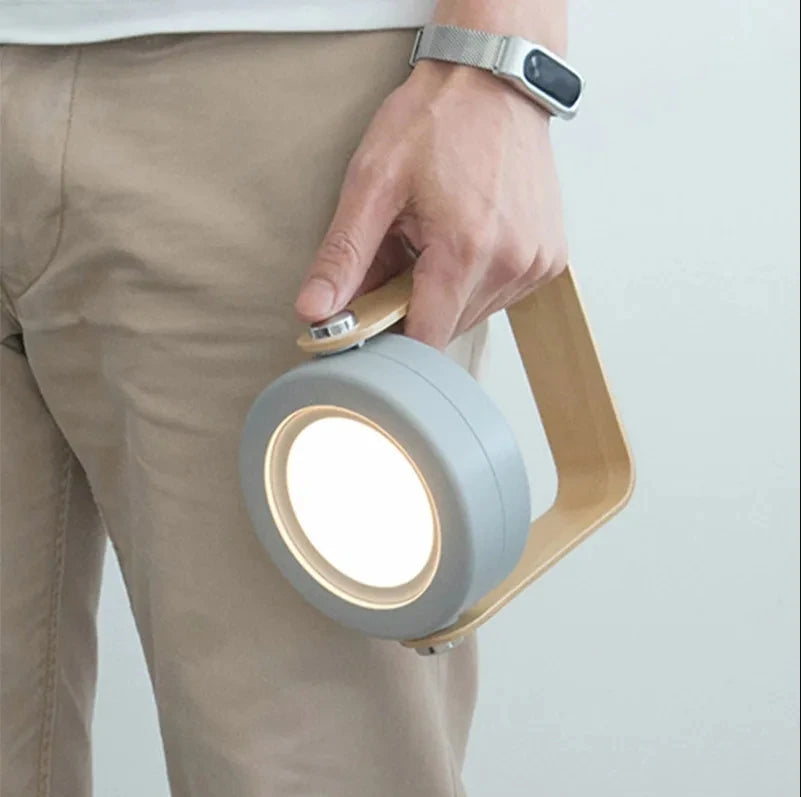 Foldable Wooden Handle Lamp