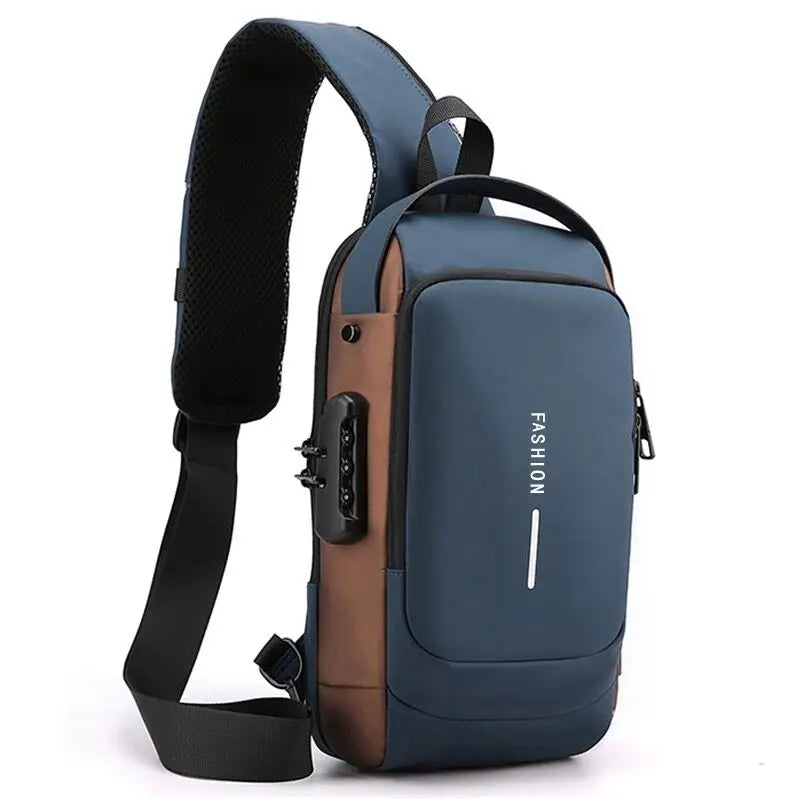 Men's Anti-Theft USB Shoulder Bag