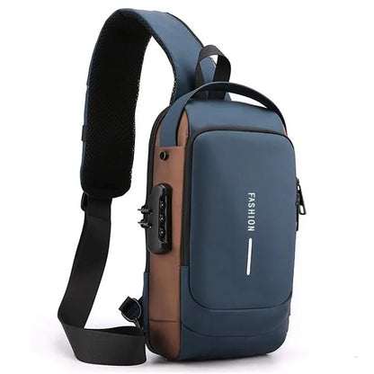 Men's Anti-Theft USB Shoulder Bag