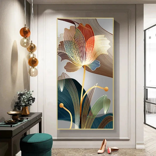Abstract Flower Canvas Art