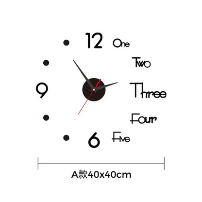 Large 3D Silent Wall Clock
