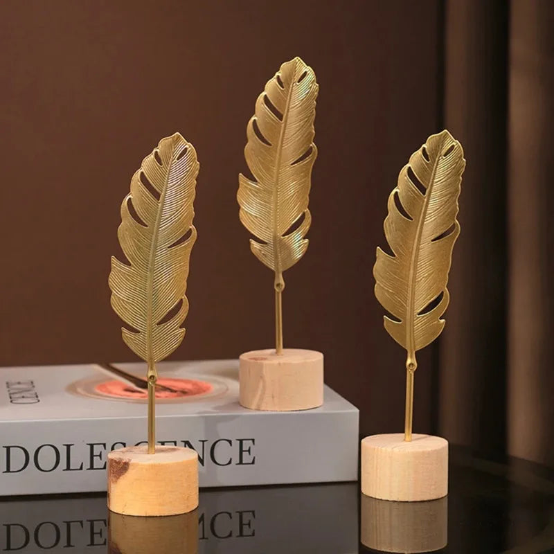 Golden Ginkgo Leaf Figurine