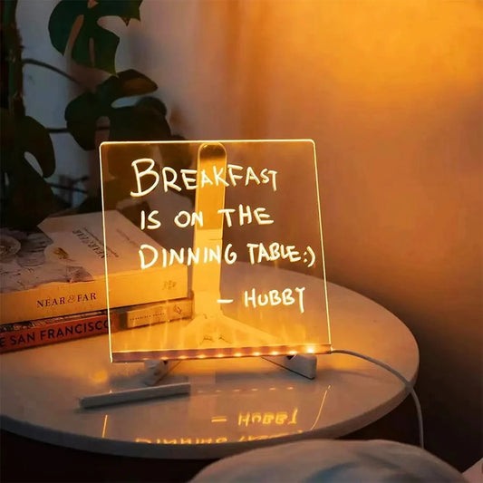 Light-Up Acrylic Glowing Message Board
