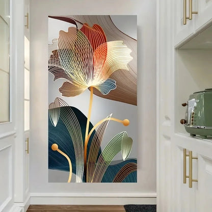 Abstract Flower Canvas Art