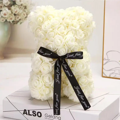 25cm Teddy Rose Flower Bear