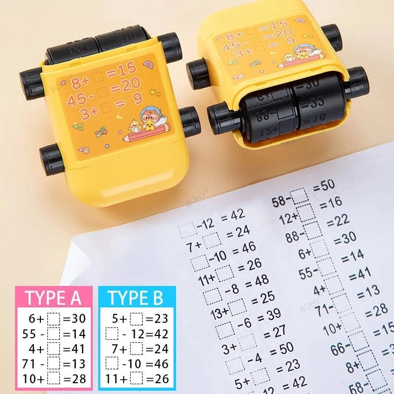 2-in-1 Reusable Math Roller Stamp