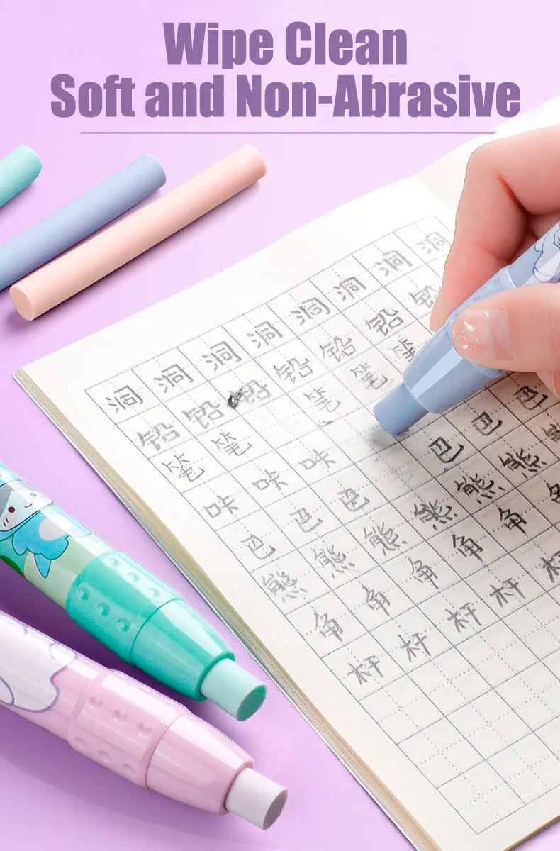 3-in-1 Retractable Eraser Pen
