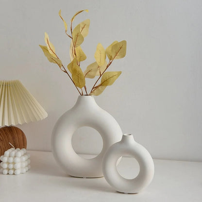 Ceramic Donut Flower Vase