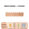 Wood Color 8 Hook