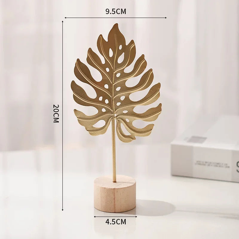 Golden Ginkgo Leaf Figurine