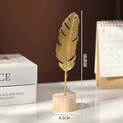 Golden Ginkgo Leaf Figurine