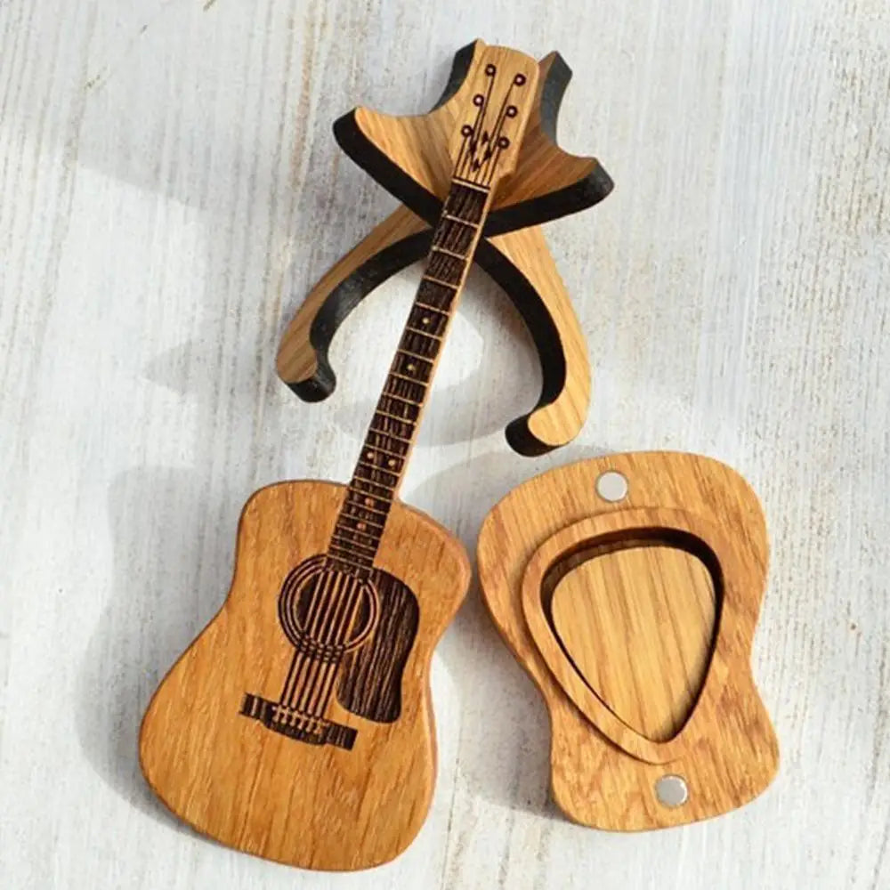 Wooden Guitar Pick Holder