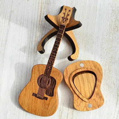 Wooden Guitar Pick Holder