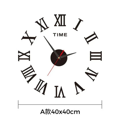 Large 3D Silent Wall Clock