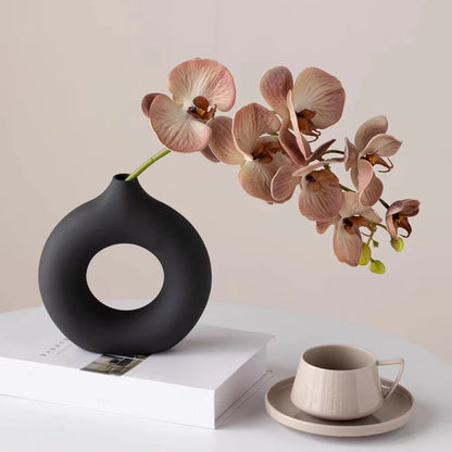 Ceramic Donut Flower Vase