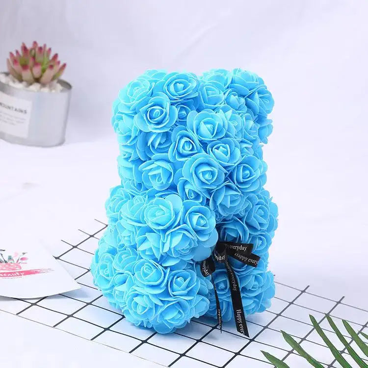 25cm Teddy Rose Flower Bear