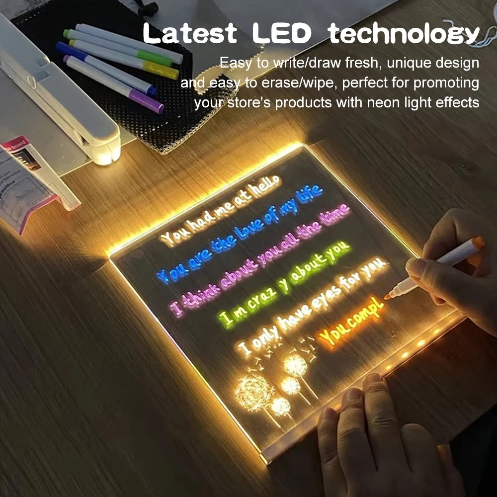 LED Light-Up Erasable Drawing Board