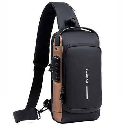 Men's Anti-Theft USB Shoulder Bag
