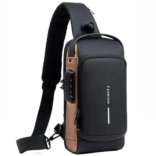 Men's Anti-Theft USB Shoulder Bag