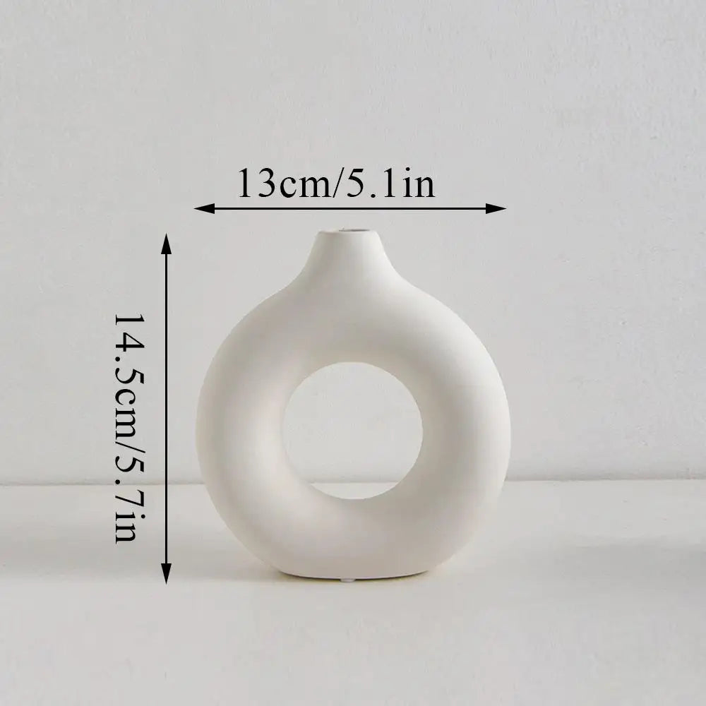Ceramic Donut Flower Vase